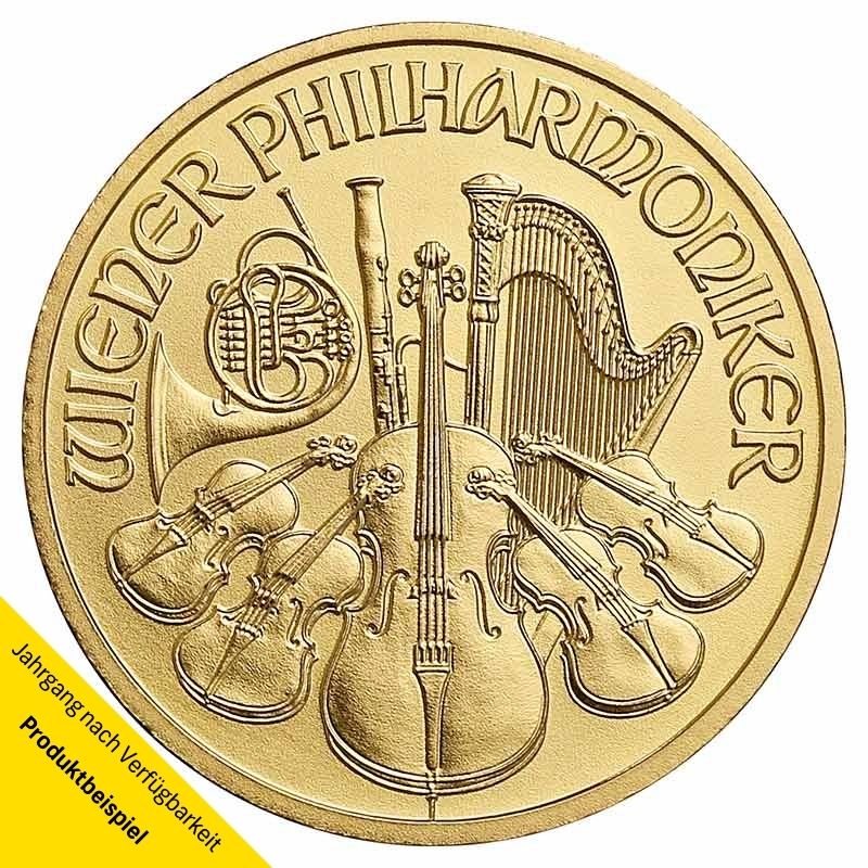 1/4 Unze Philharmoniker Goldmünze - Österreich - Rückseite