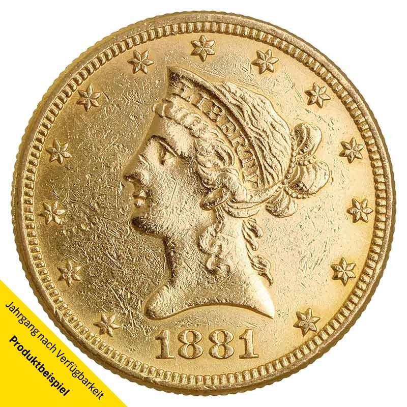 10$ US-Dollar Liberty Head Goldmünze - USA - Rückseite