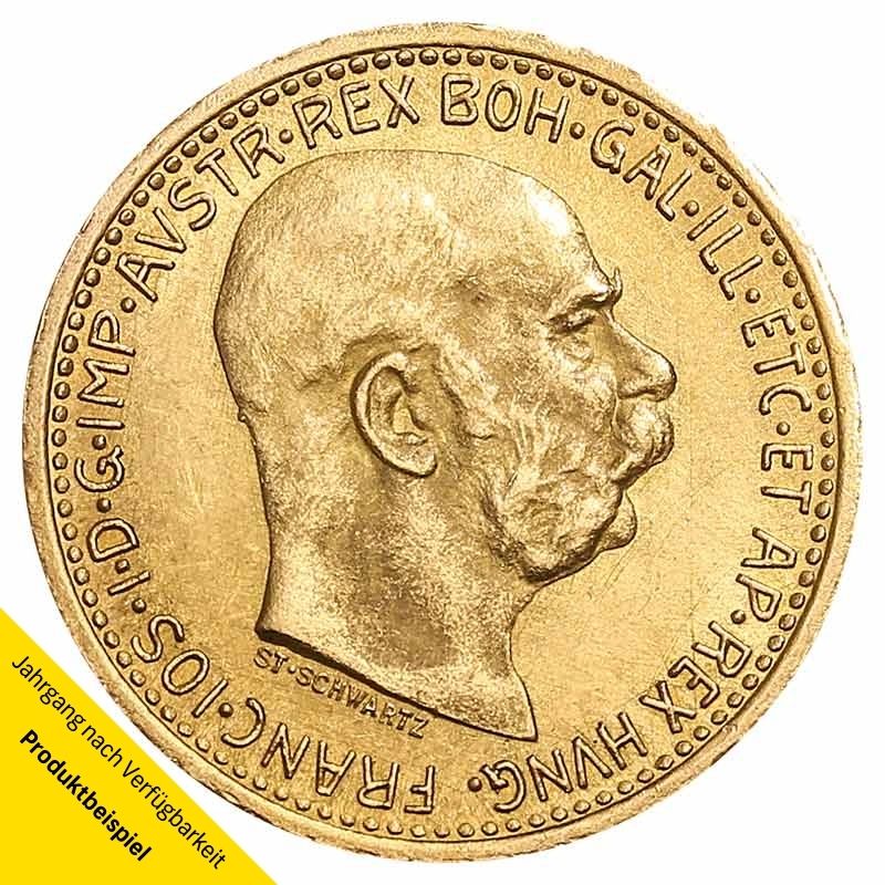 10 Kronen Goldmünze - Franz Joseph I - Austria - Österreich - Vorderseite | Beispielbild