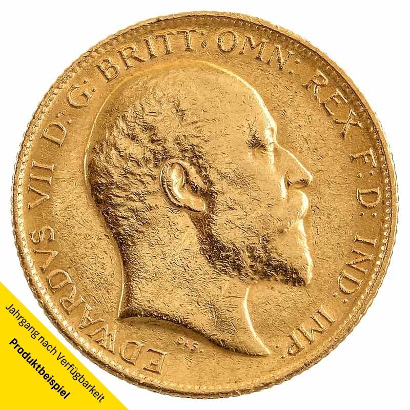 1/2 Sovereign Goldmünze - Großbritannien - Vorderseite | Beispielbild