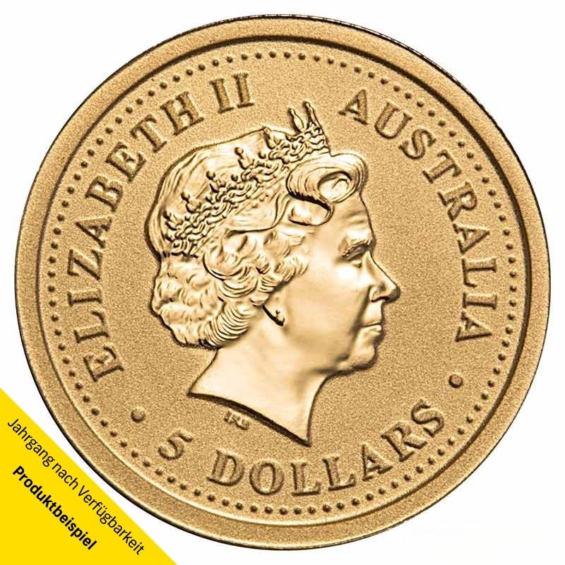 Goldmünze - Kangaroo 1/20 Unze - Australien - Vorderseite | Beispielabbildung