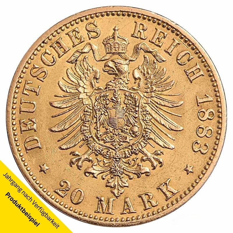 Goldmünze 20 Mark Kaiserreich - Rückseite
