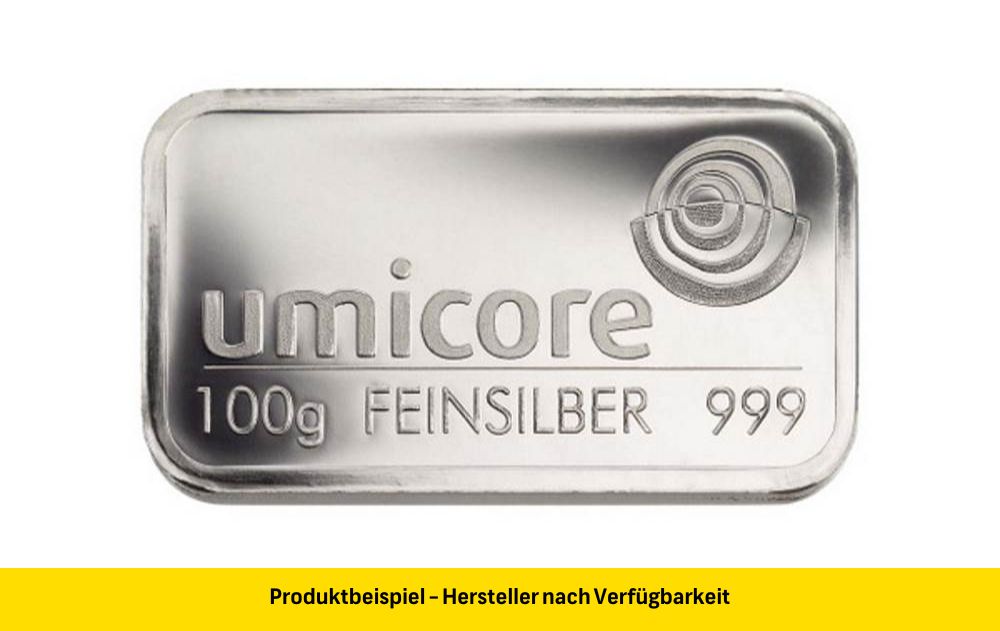 Silberbarren 100 Gramm