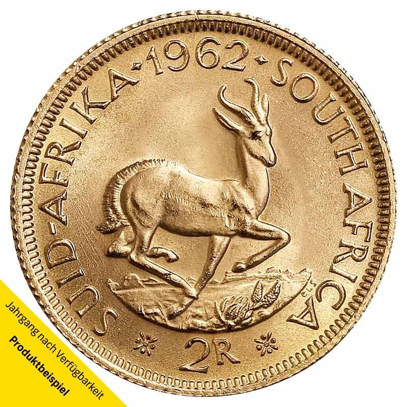 2 Rand Goldmünze - Südafrika - Rückseite | Beispielbild