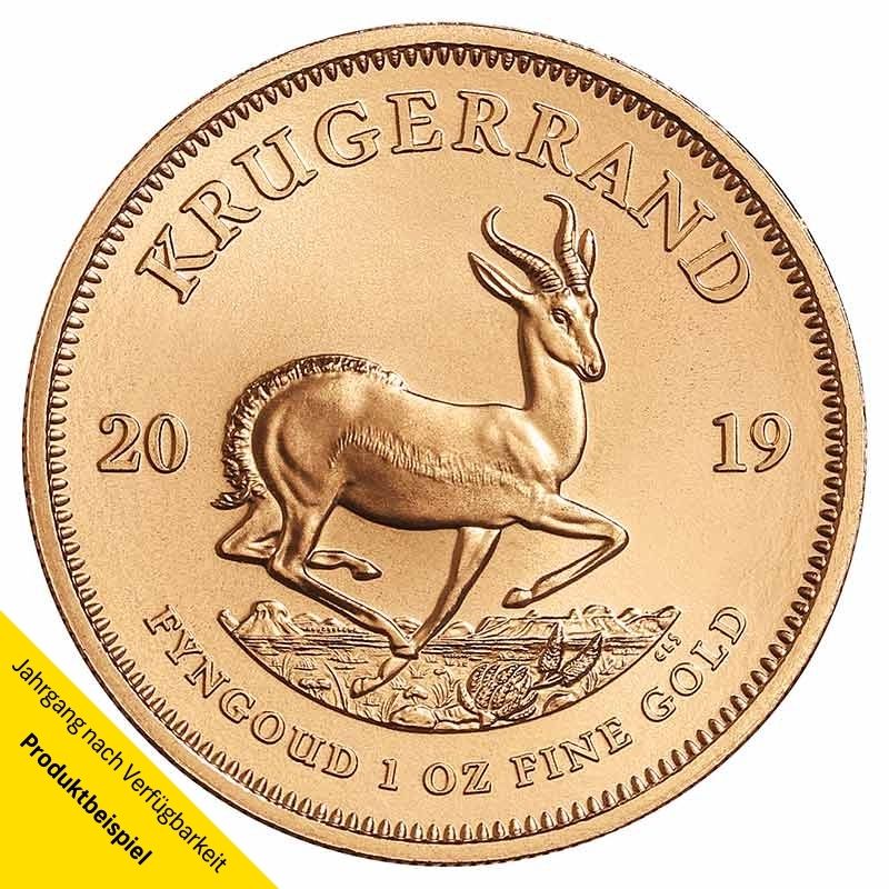 1 Unze Krügerrand Goldmünze - Südafrika - Rückseite | Beispiel