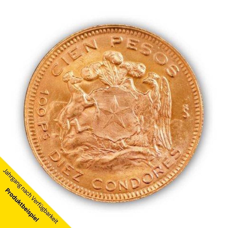Goldmünze - 100 Pesos - Chile - Rückseite | Beispiel