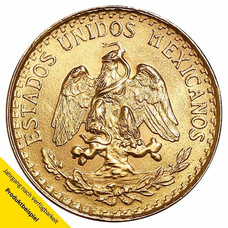 2 Pesos Goldmünze - Mexiko - Rückseite