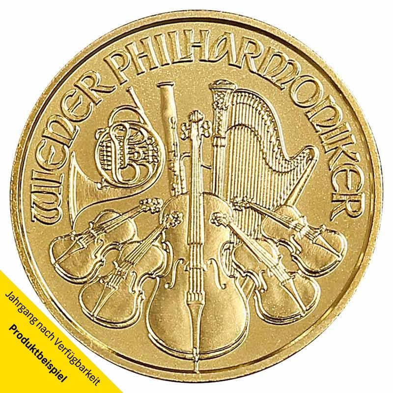 1/10 Unze Philharmoniker Goldmünze - Österreich - Rückseite