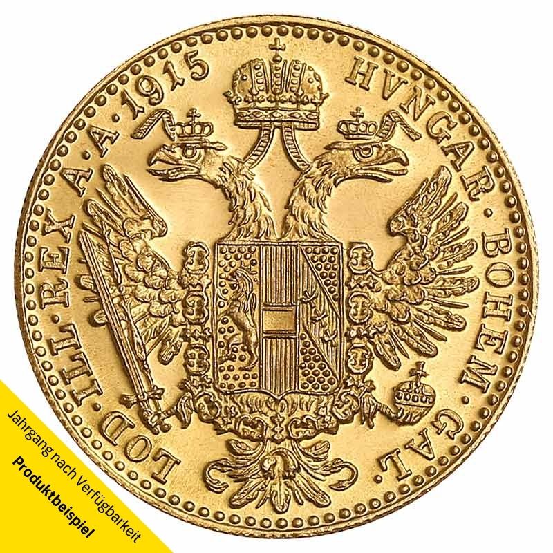 4 Dukaten Goldmünze - Franz Joseph I - Österreich - Rückseite | Beispielbild