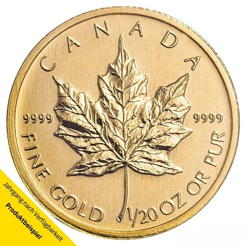 Maple Leaf 1/20 Unze Gold